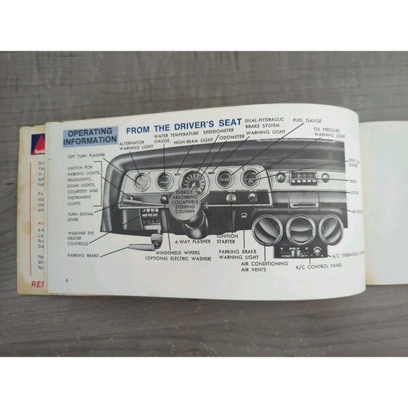 1969 AMC RAMBLER OWNER'S MANUAL OWNER GUIDE ORIGINAL Car Book American Motors - Picture 6 of 9